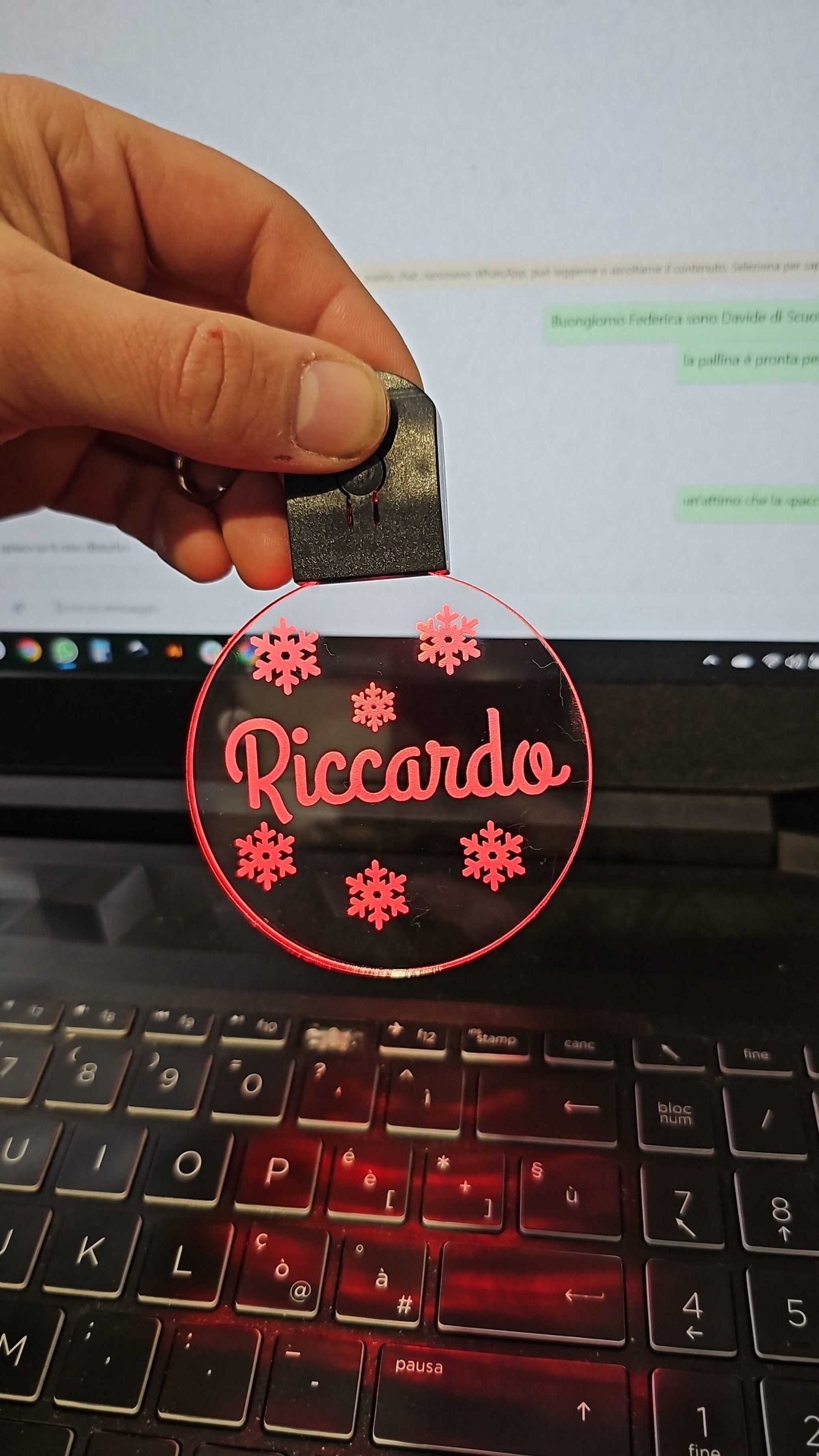 Lampada led personalizzata | PALLINA DI NATALE |