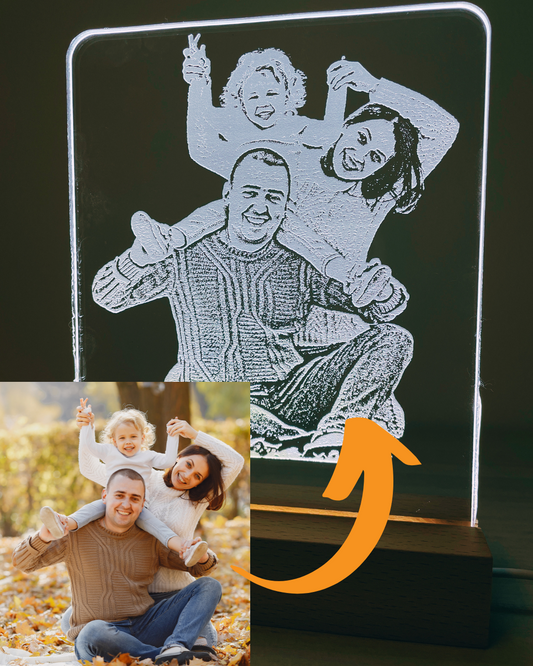 Lampada led personalizzata con la tua immagine e testo