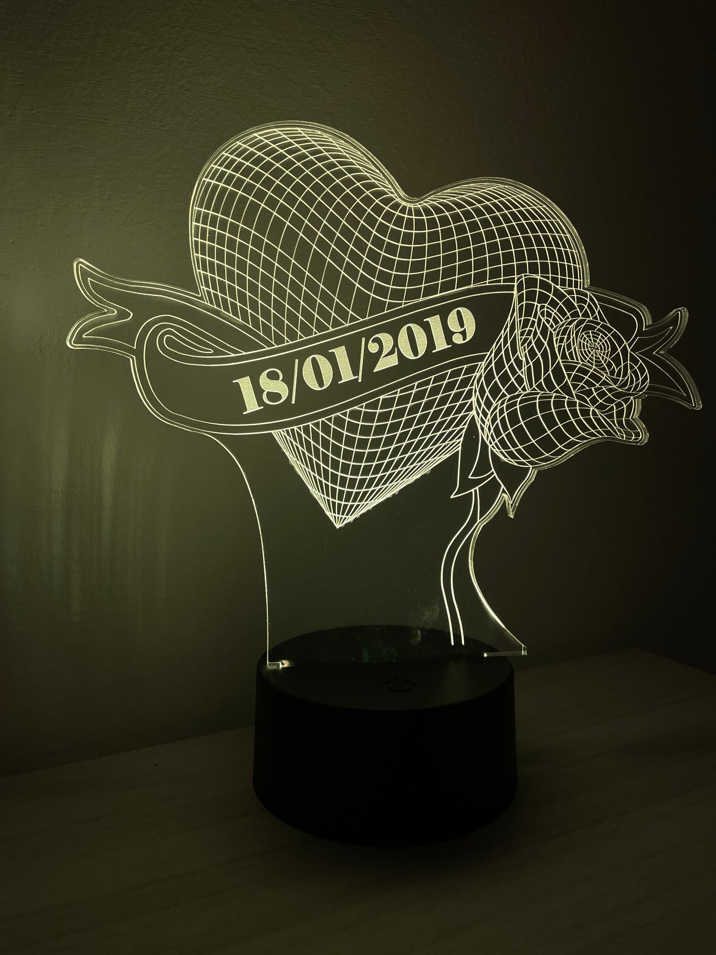 Lampada Led | CUORE CON DATA | Amore