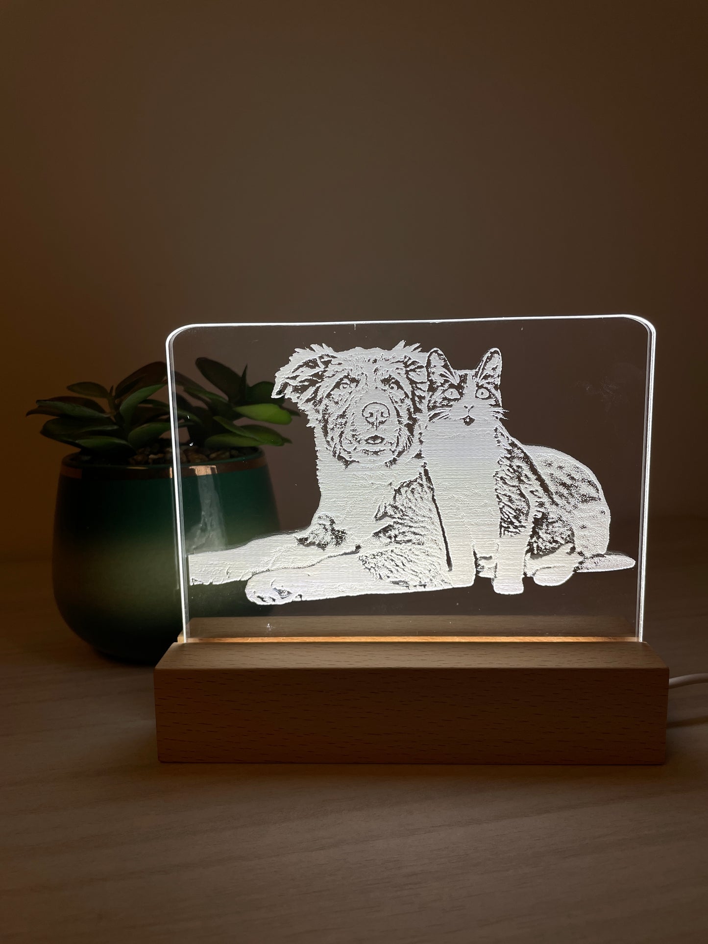 Lampada led personalizzata con la tua immagine e testo