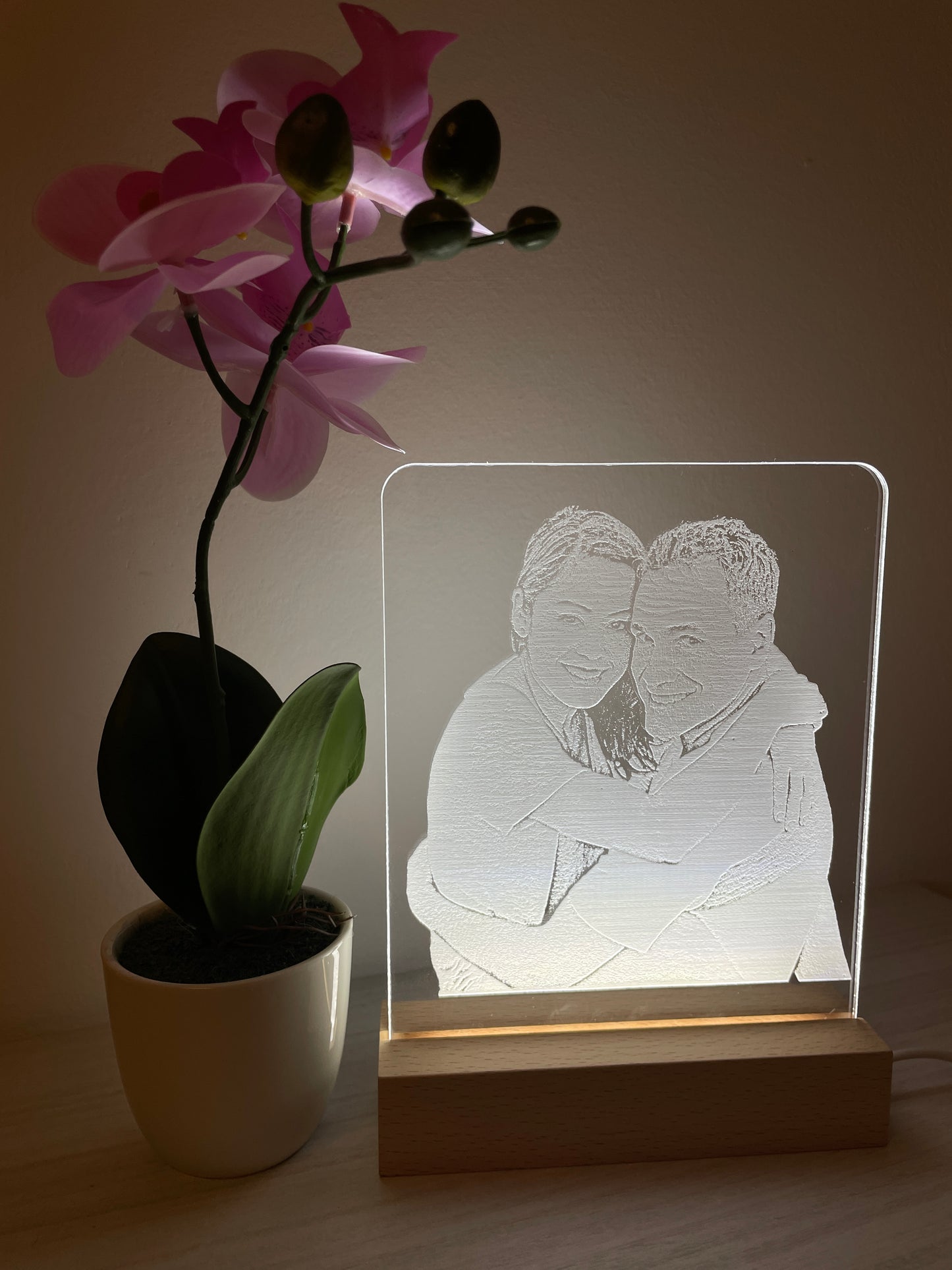 Lampada led personalizzata con la tua immagine e testo