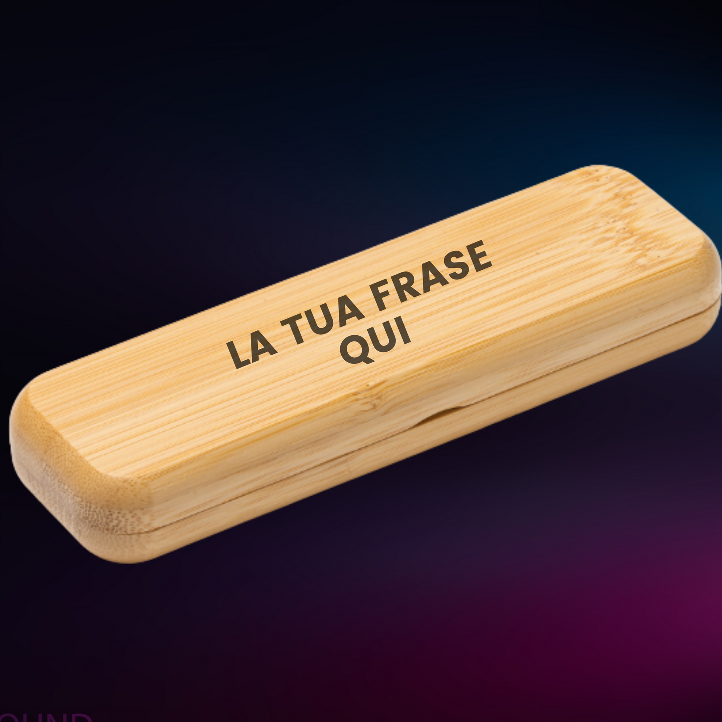 Penna a Sfera con custodia in bamboo Personalizzata